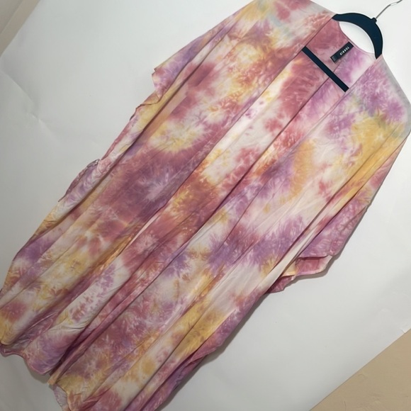 Torrid one size PINK TIE DYE LONGLINE RUANA - Picture 6 of 10